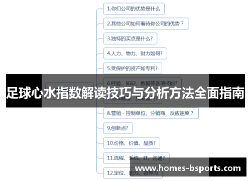 足球心水指数解读技巧与分析方法全面指南 足球心水指数解读技巧与分析方法全面指南